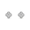 [Eternal Jewelry]CLOVER 1 MOTIFS DIAMOND STUD EARRINGS SILVER