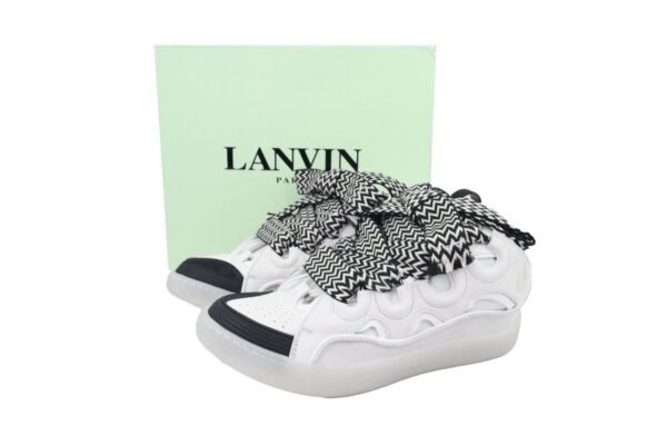 Lanvin Leather Curb Grey White Black