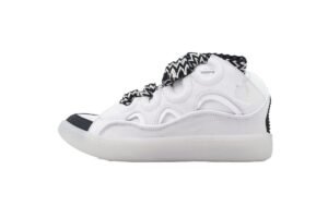 Lanvin Leather Curb Grey White Black