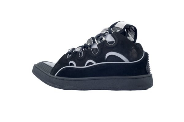 Lanvin Leather Curb Triple Black Sliver