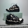Lanvin Leather Curb Triple Black Sliver