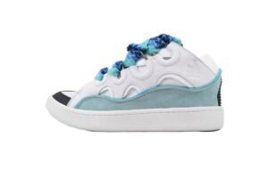 Lanvin Leather Curb White Blue