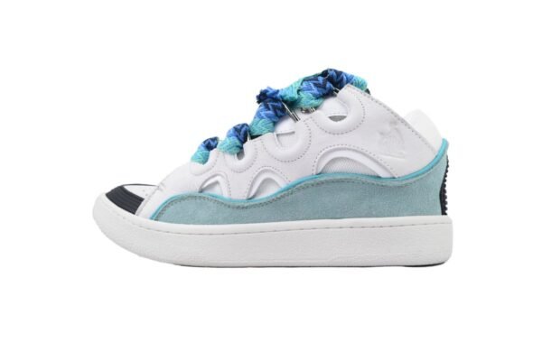 Lanvin Leather Curb White Blue