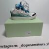 Lanvin Leather Curb White Blue