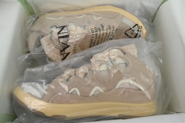 Lanvin Leather Curb White Brown
