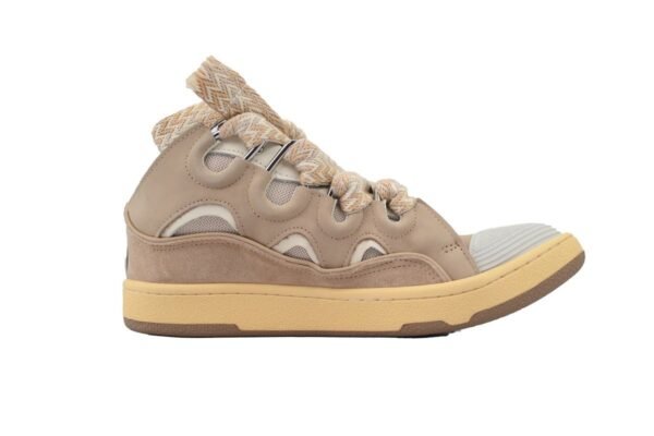 Lanvin Leather Curb White Brown