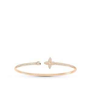 [Eternal Jewelry]IDYLLE PINK GOLD OPEN BRACELET DIAMOND PAVED