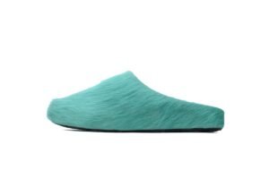 Marni Long-hair Calfskin Fussbett Sabot Dark Green SBMR000600P412200V38
