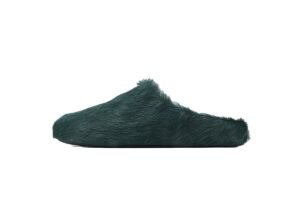 Marni Long-hair Calfskin Fussbett Sabot Deep Green SBMR000600P412200V78