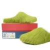 Marni Long-hair Calfskin Fussbett Sabot Green SBMR000600P412200V07