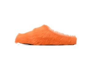 Marni Long-hair Calfskin Fussbett Sabot Orange SBMR000600P412200R09