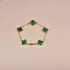 [Eternal Jewelry]CLOVER 5 MOTIFS MALACHITE BRACELET