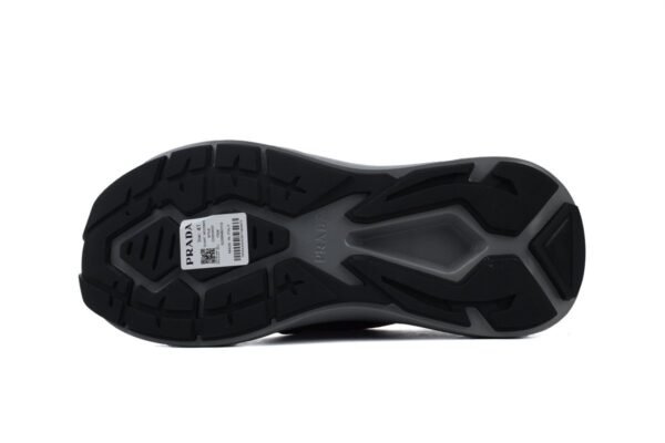 Prada Brushed Leather Black Wine Red