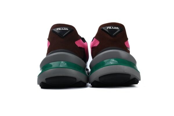 Prada Brushed Leather Black Wine Red