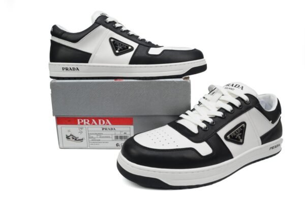 Prada Downtown Low Sneakers Black and White