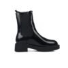 Prada Monolith patent leather booties black