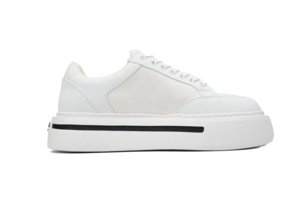 Prada Platform Sneakers White Plaid