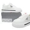 Prada Platform Sneakers White Plaid