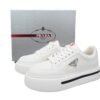 Prada Platform Sneakers White Plaid