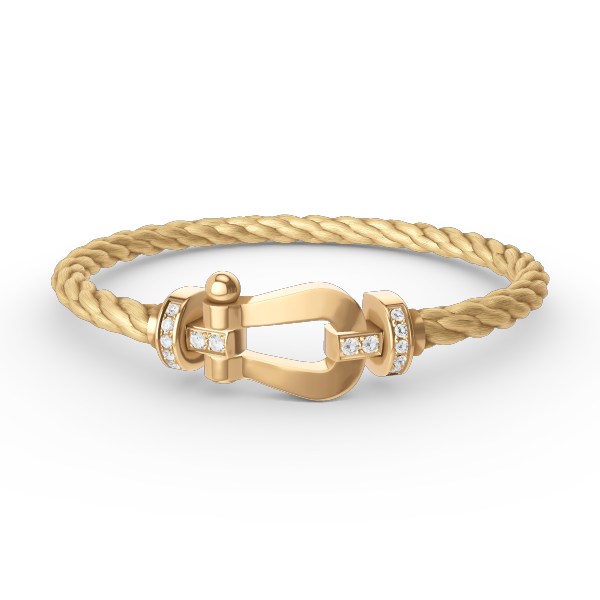 [Eternal Jewelry]FORCE LARGE HORSESHOE HALF DIAMOND BRACELET GOLD