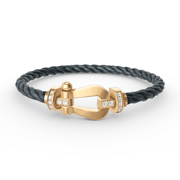 [Eternal Jewelry]FORCE LARGE HORSESHOE HALF DIAMOND BRACELET GOLD