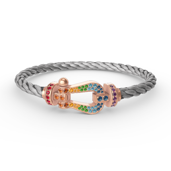 [Eternal Jewelry]FORCE LARGE HORSESHOE  COLORED DIAMOND BRACELET ROSE GOLD