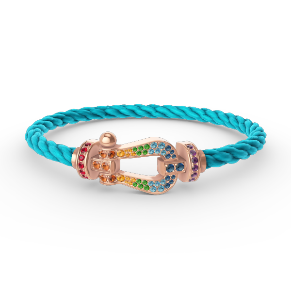 [Eternal Jewelry]FORCE LARGE HORSESHOE  COLORED DIAMOND BRACELET ROSE GOLD