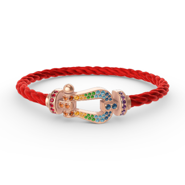 [Eternal Jewelry]FORCE LARGE HORSESHOE  COLORED DIAMOND BRACELET ROSE GOLD