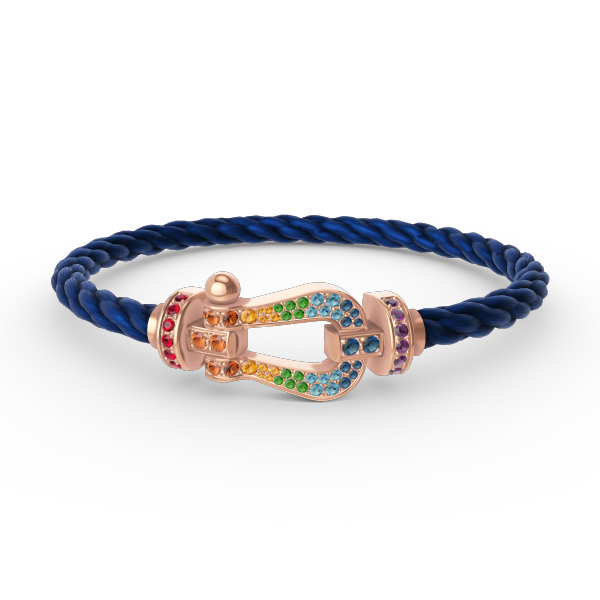 [Eternal Jewelry]FORCE LARGE HORSESHOE  COLORED DIAMOND BRACELET ROSE GOLD
