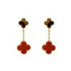 [Eternal Jewelry]CLOVER  2 MOTIF  TIGER EYE CARNELIAN EARRINGS