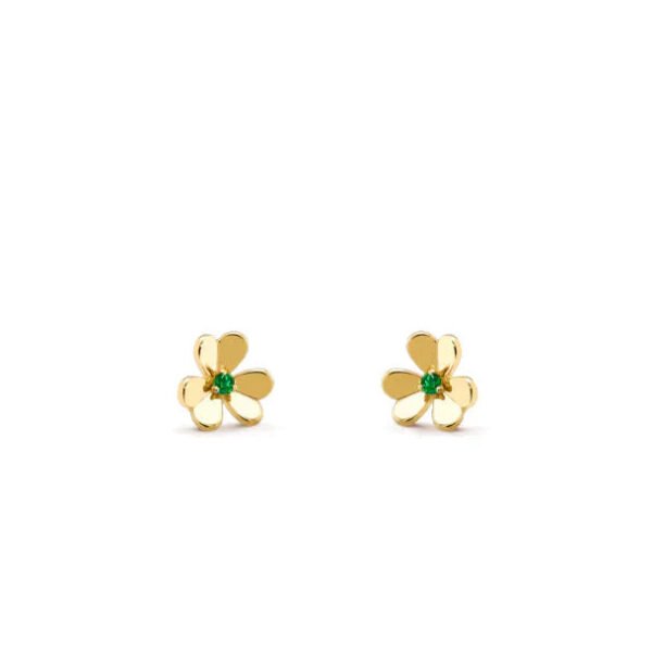 [Eternal Jewelry]FRIVOLE  FLOWER MALACHITE EARRINGS