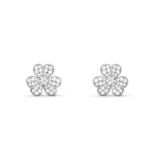 [Eternal Jewelry]FRIVOLE SILVER FLOWER DIAMOND EARRINGS