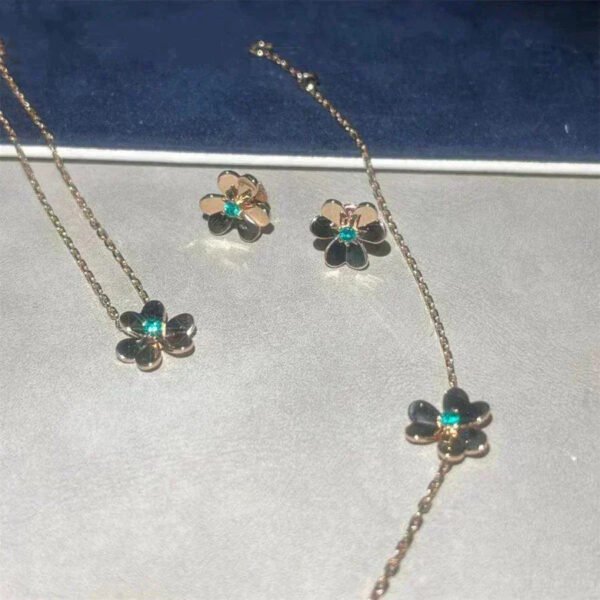 [Eternal Jewelry]FRIVOLE  FLOWER MALACHITE EARRINGS