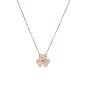 [Eternal Jewelry]FRIVOLE ROSE GOLD FLOWER DIAMOND NECKLACE