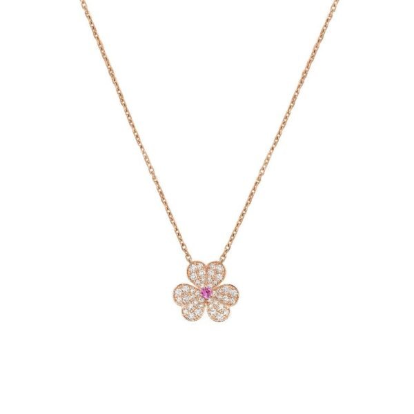 [Eternal Jewelry]FRIVOLE ROSE GOLD FLOWER DIAMOND NECKLACE