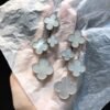 [Eternal Jewelry]CLOVER EARRINGS WHITE MOP 4 MOTIFS SILVER
