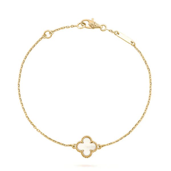 [Eternal Jewelry]CLOVER WHITE MOP SINGLE FLOWER BRACELET