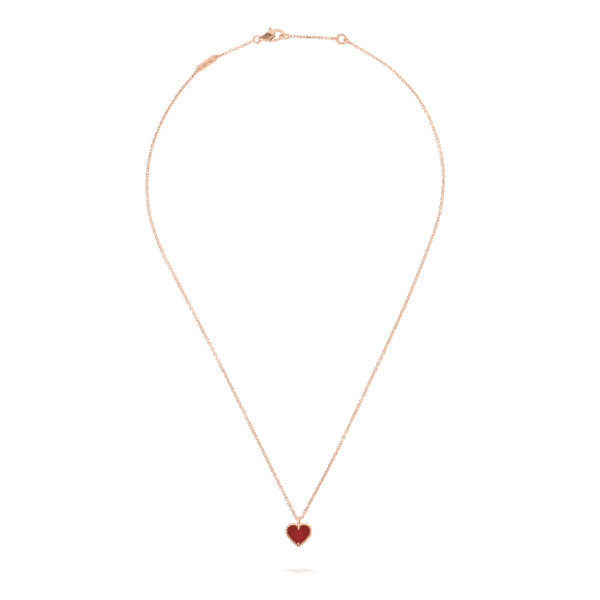 [Eternal Jewelry]SWEET CLOVER CARNELIAN HEART NECKLACE