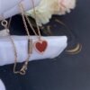 [Eternal Jewelry]SWEET CLOVER CARNELIAN HEART NECKLACE