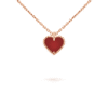 [Eternal Jewelry]SWEET CLOVER CARNELIAN HEART NECKLACE