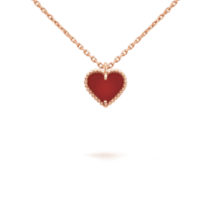 [Eternal Jewelry]SWEET CLOVER CARNELIAN HEART NECKLACE