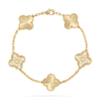 [Eternal Jewelry]CLOVER BRACELET 5 MOTIFS GOLD DIAMOND