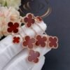 [Eternal Jewelry]CLOVER EARRINGS CARNELIAN 4 MOTIFS PINK GOLD