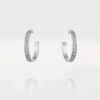 [Eternal Jewelry]LOVE DIAMOND SILVER HOOP EARRINGS