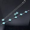 [Eternal Jewelry]CLOVER 1 DIAMOND BLUE SKY SILVER EARRINGS
