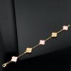 [Eternal Jewelry]CLOVER BRACELET 5 MOTIF PINK AND PINK GOLD