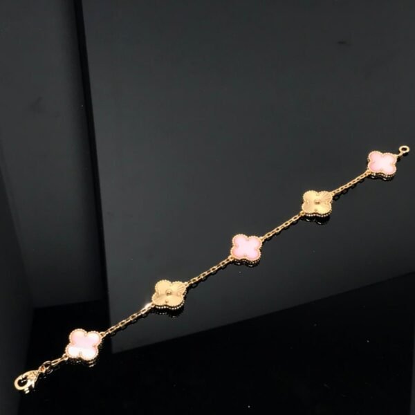 [Eternal Jewelry]CLOVER BRACELET 5 MOTIF PINK AND PINK GOLD