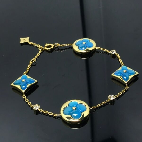 [Eternal Jewelry]STAR AND SUN 4 MOTIF BLUE BRACELET