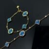 [Eternal Jewelry]STAR AND SUN 4 MOTIF BLUE BRACELET