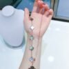 [Eternal Jewelry]COMBINED BRACELET 5 MOTIFS AND NECKLACE DARK MOP ROSE GOLD